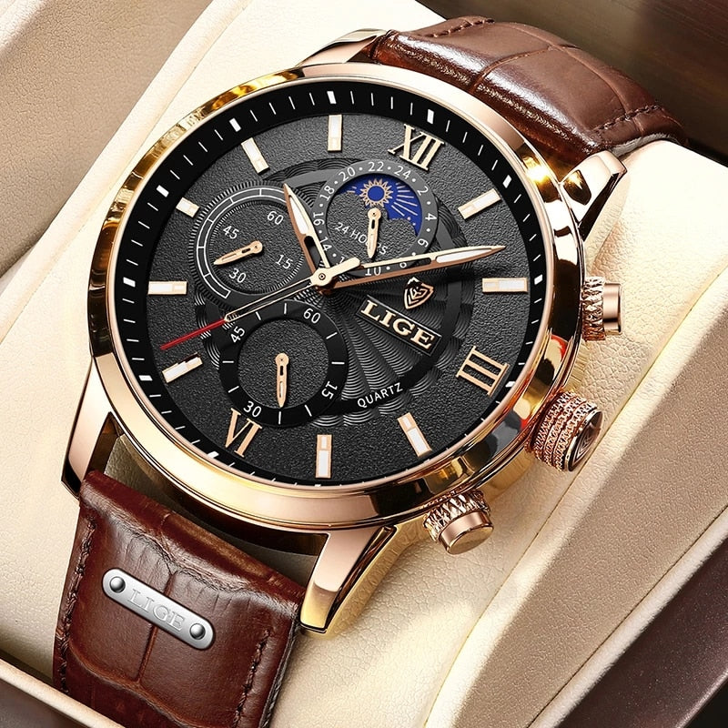 LIGE Mens Watch