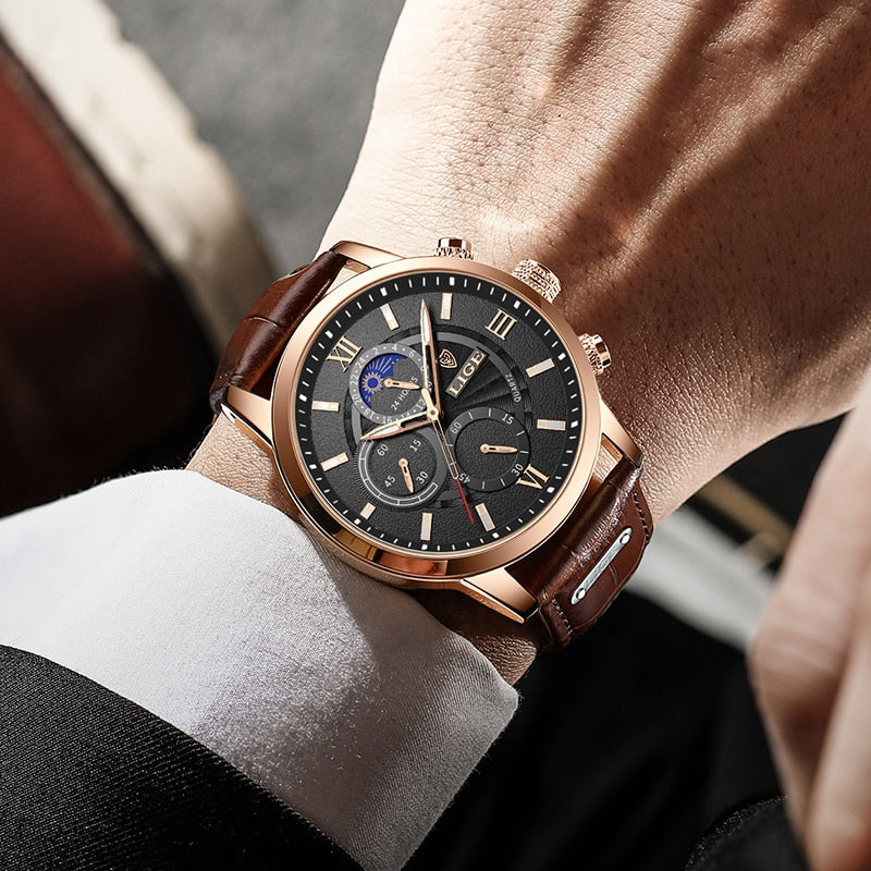 LIGE Mens Watch