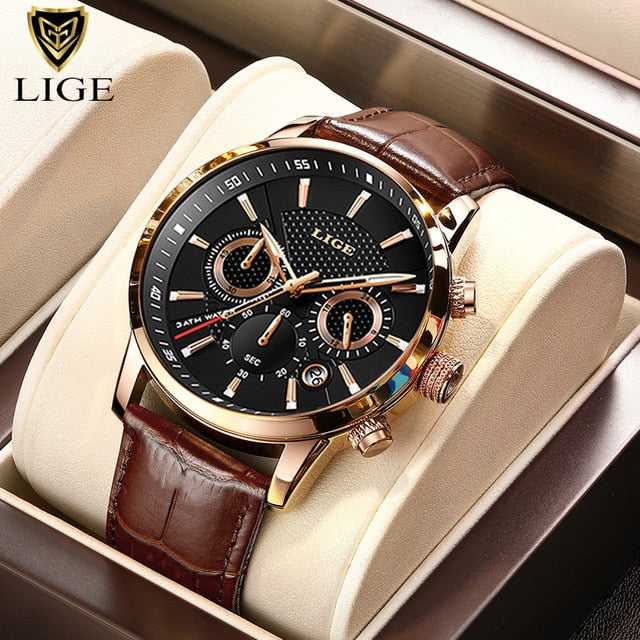 LIGE Mens Watch