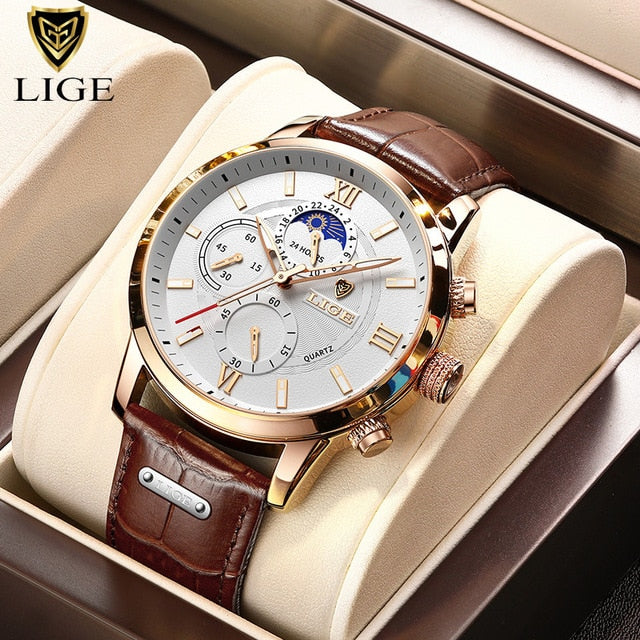 LIGE Mens Watch