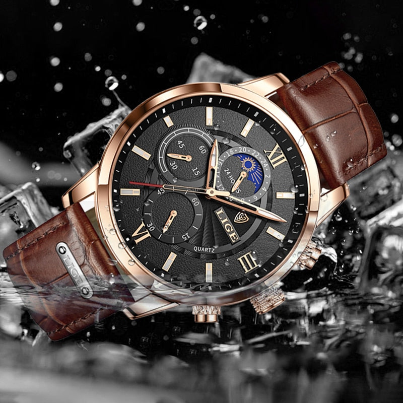 LIGE Mens Watch