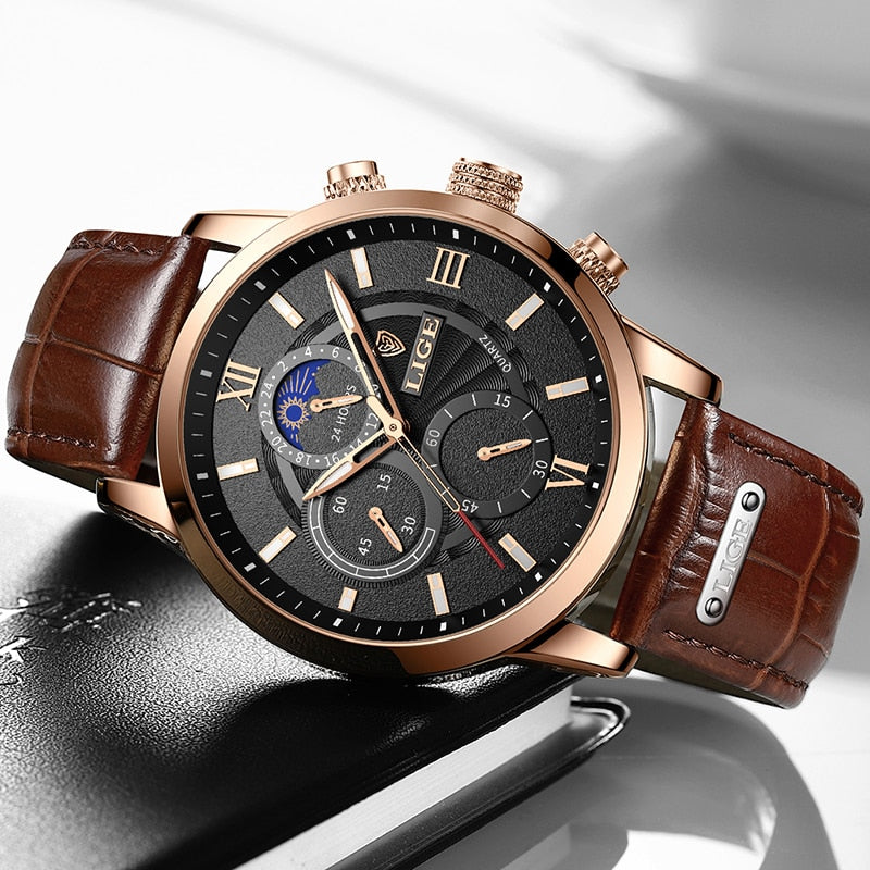 LIGE Mens Watch