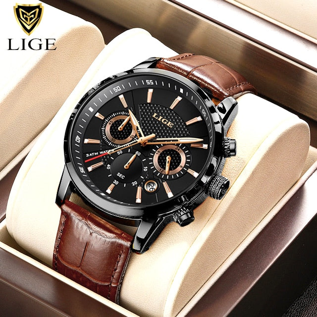LIGE Mens Watch