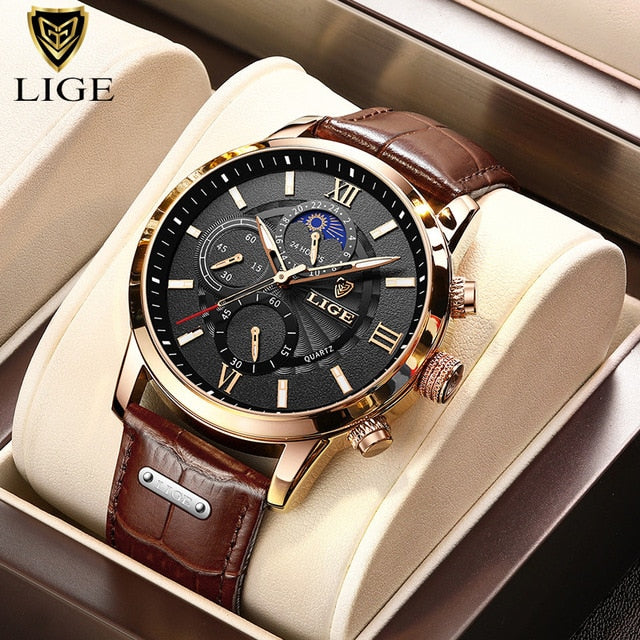 LIGE Mens Watch