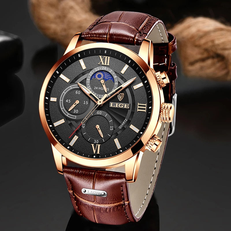 LIGE Mens Watch