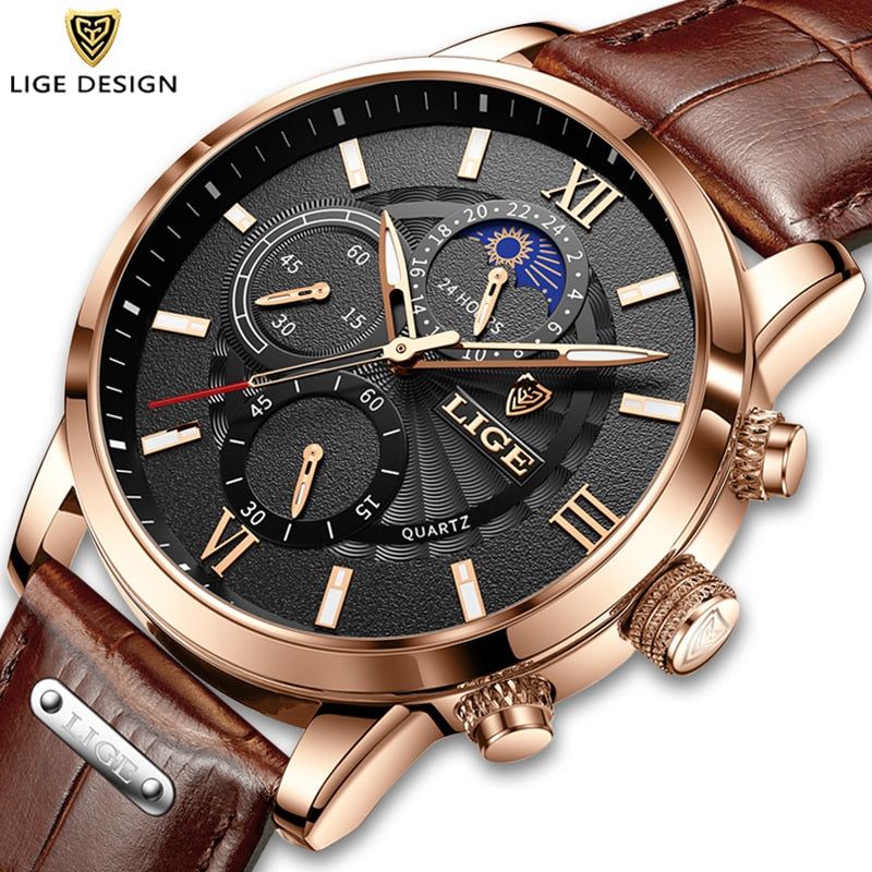 LIGE Mens Watch